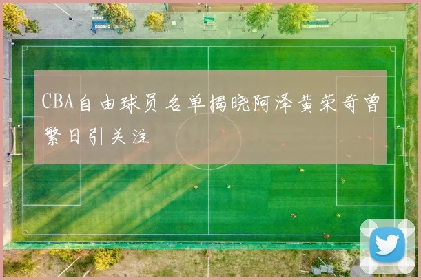 CBA自由球员名单揭晓阿泽黄荣奇曾繁日引关注